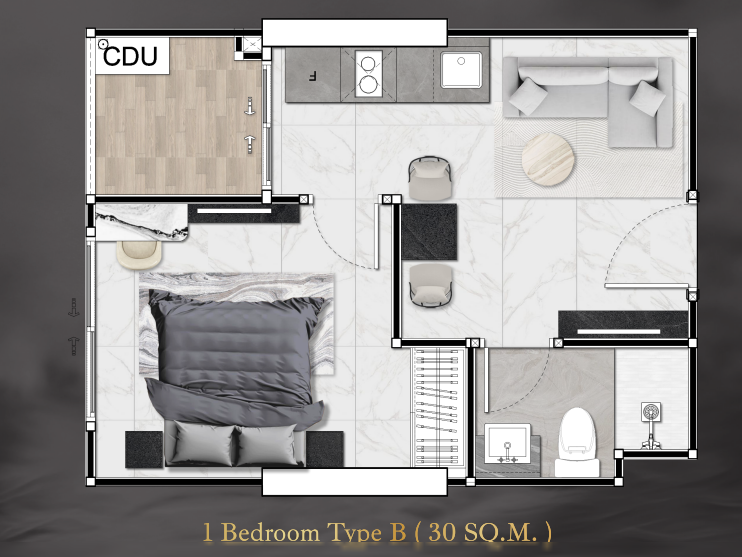 Квартира в Паттайе, Таиланд, 30 м² - фото 10