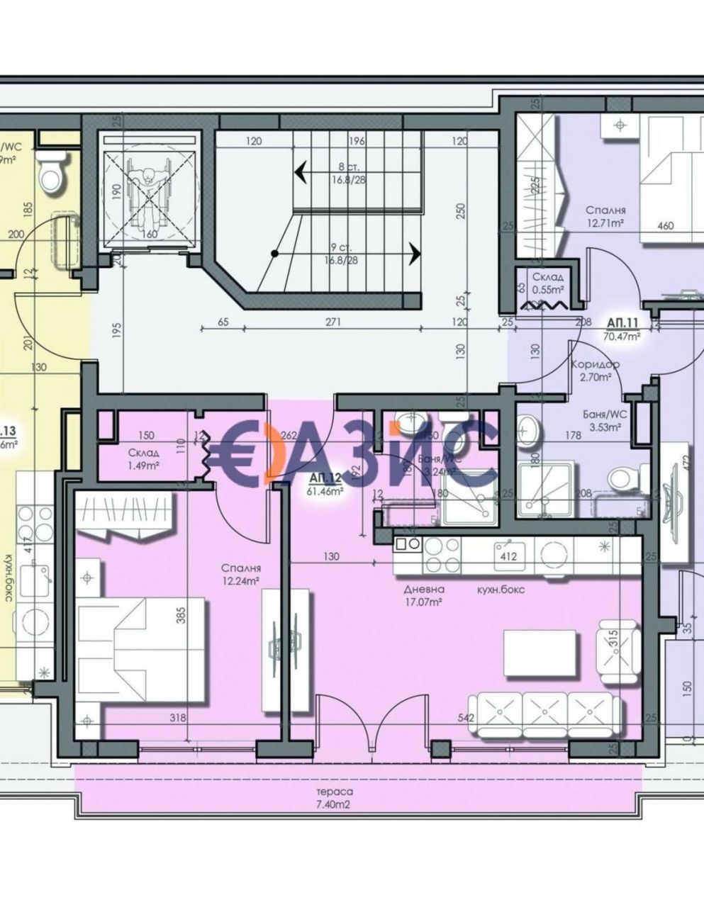 Апартаменты в Сарафово, Болгария, 61.5 м² - фото 1