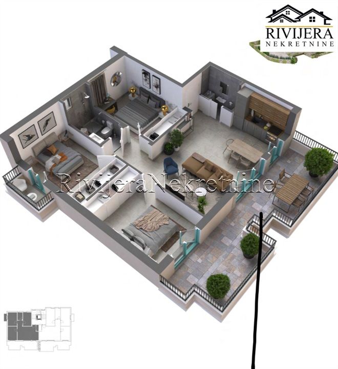 Квартира в Которе, Черногория, 191 м² - фото 11