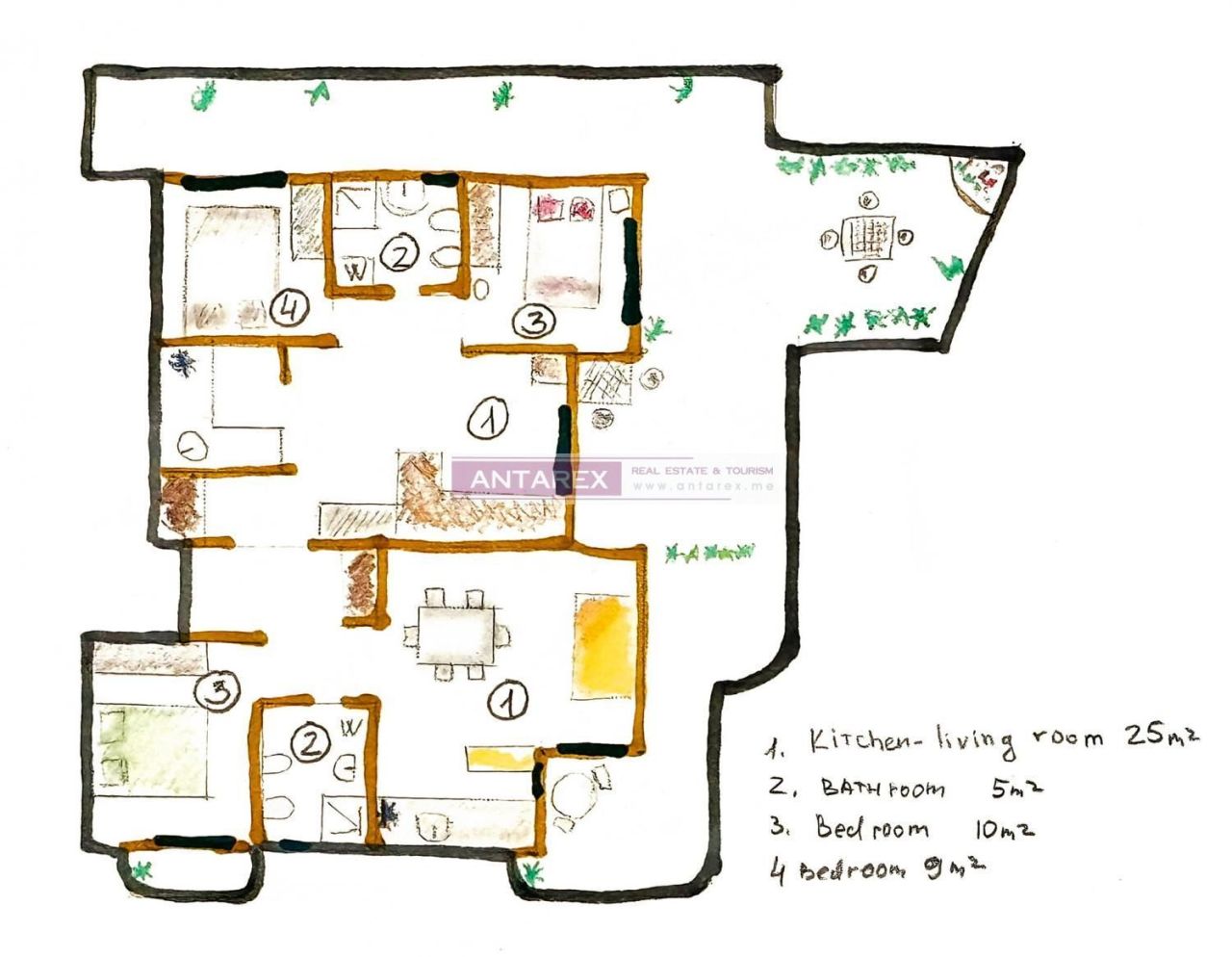 Апартаменты в Петроваце, Черногория, 167 м² - фото 18