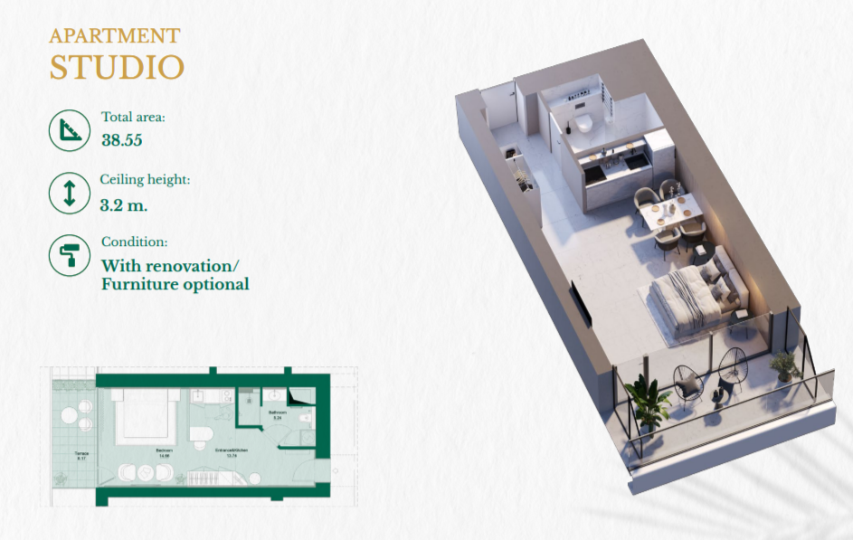 Апартаменты в Батуми, Грузия, 38.6 м² - фото 15