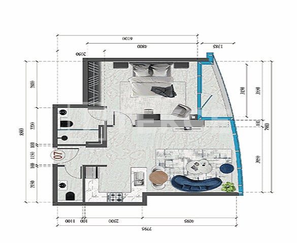 Апартаменты Остров Аль-Рим, ОАЭ, 65 м² - фото 13