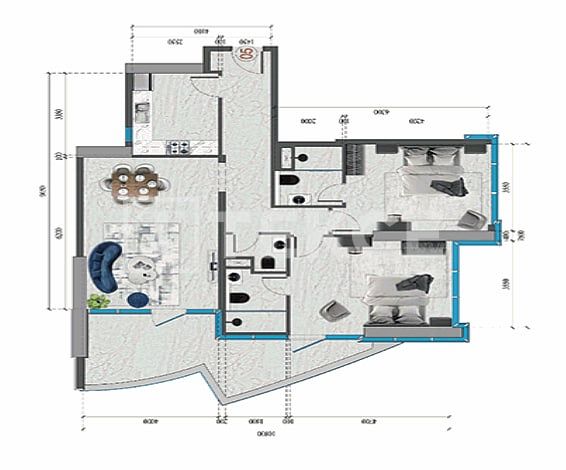 Апартаменты Остров Аль-Рим, ОАЭ, 65 м² - фото 14
