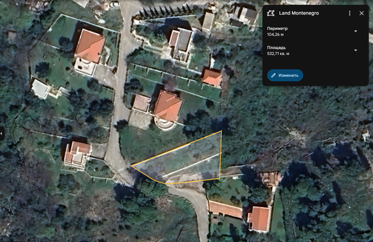 Земля в Шушани, Черногория, 550 м² - фото 2