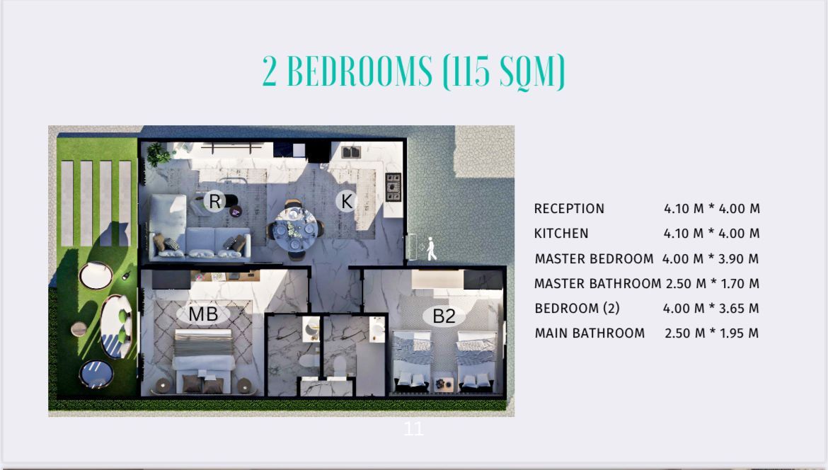 Квартира в Шарм-эль-Шейхе, Египет, 115 м² - фото 6