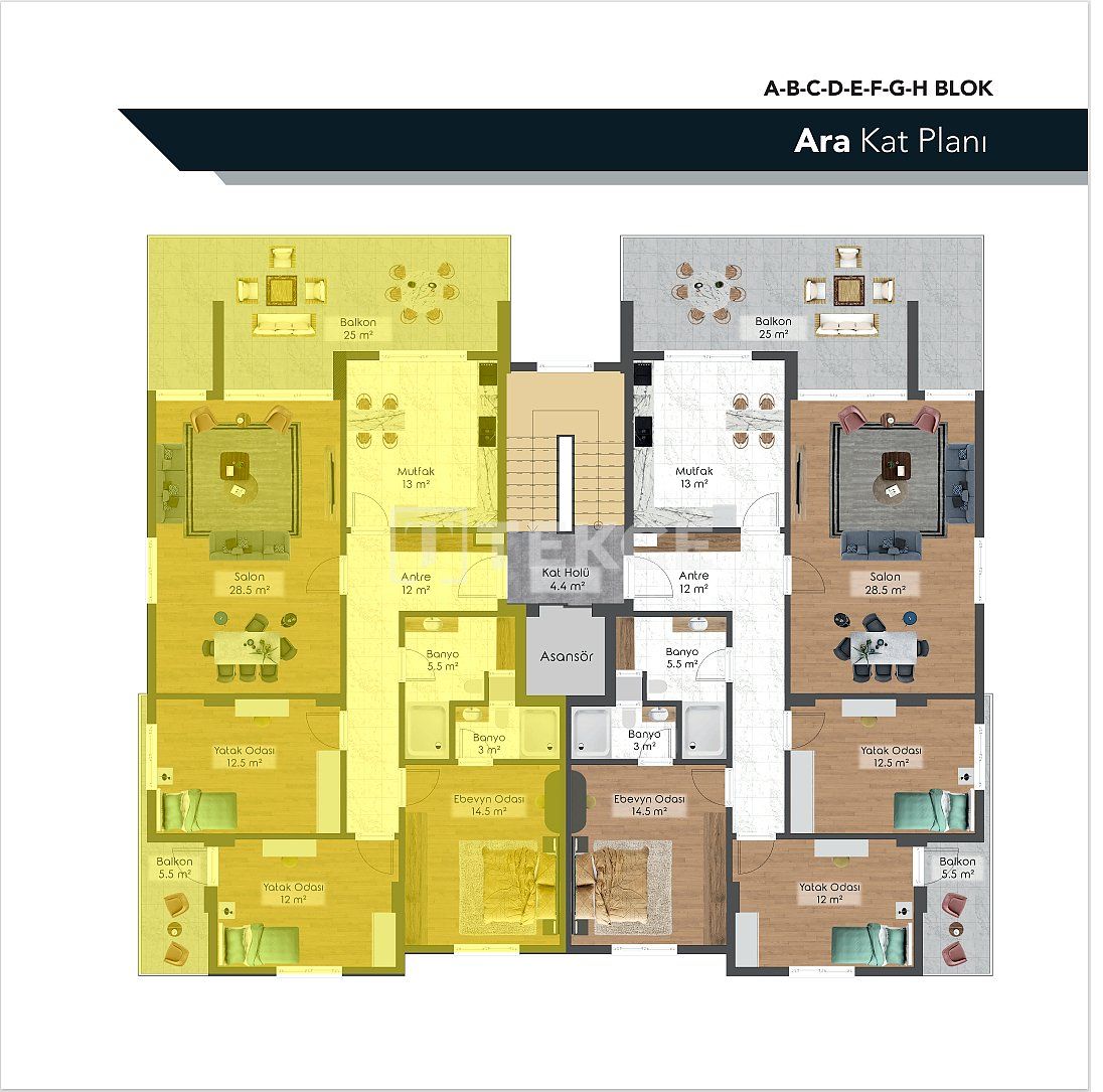 Апартаменты Гемлик, Турция, 205 м² - фото 17