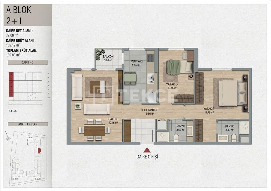 Апартаменты в Пендике, Турция, 81 м² - фото 13