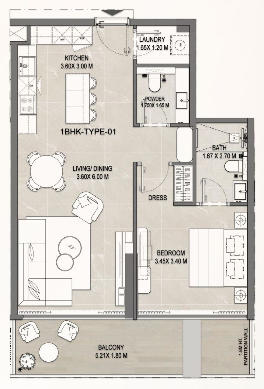 Квартира в Дубае, ОАЭ, 76 м² - фото 6