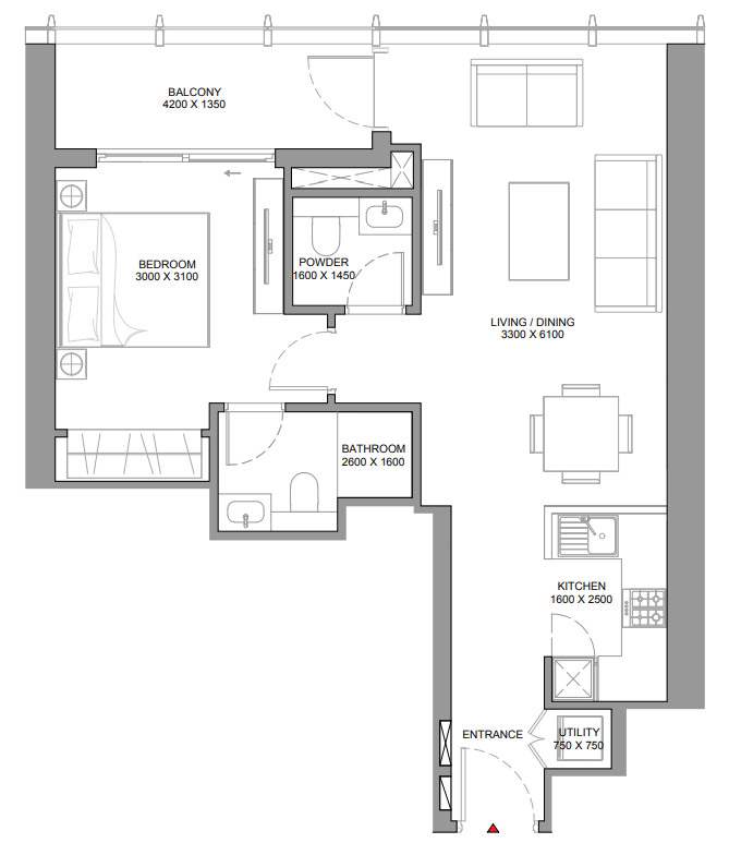 Квартира в Дубае, ОАЭ, 67 м² - фото 14