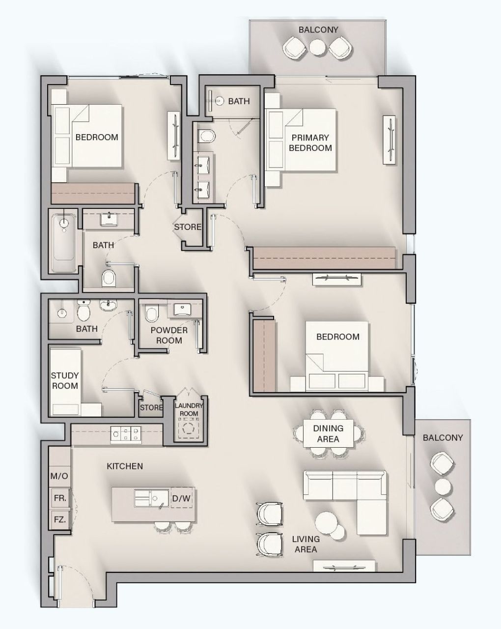 Квартира в Дубае, ОАЭ, 160 м² - фото 16