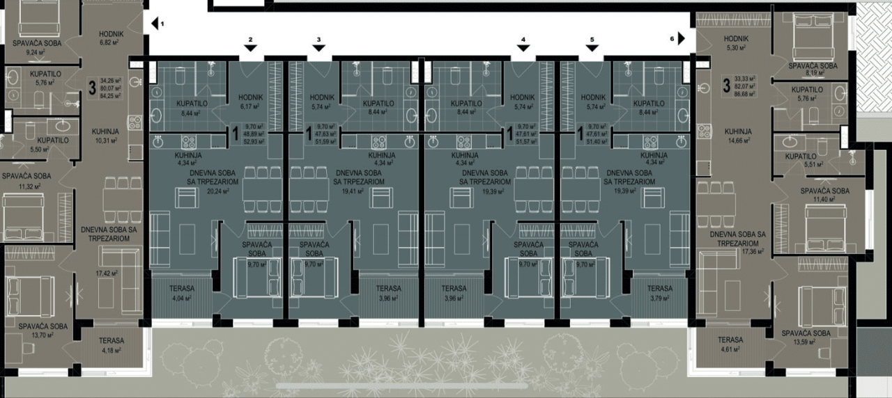 Квартира в Будве, Черногория, 87 м² - фото 11