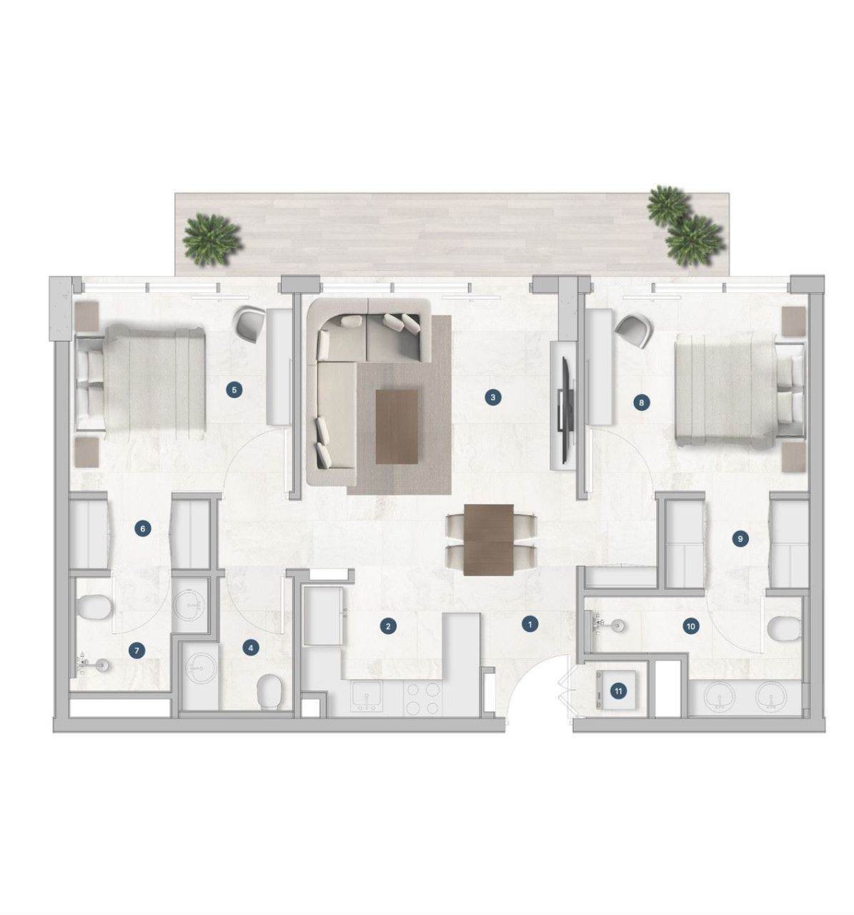 Квартира в Дубае, ОАЭ, 91 м² - фото 15