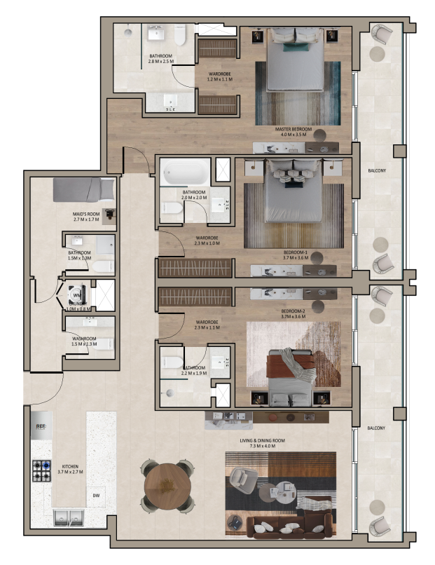 Квартира в Дубае, ОАЭ, 178 м² - фото 10