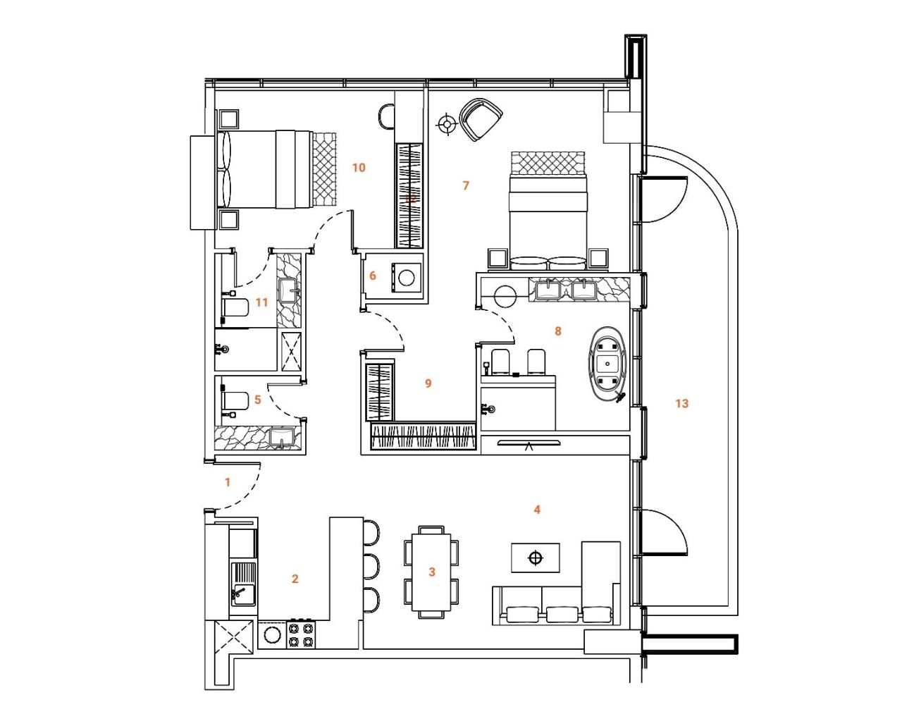 Квартира в Дубае, ОАЭ, 120 м² - фото 9