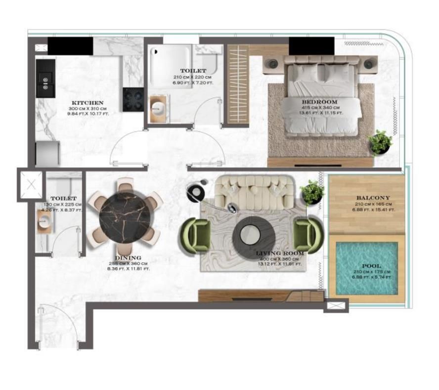 Квартира в Дубае, ОАЭ, 75 м² - фото 13