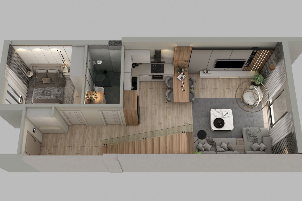 Квартира в Анталии, Турция, 55 м² - фото 9