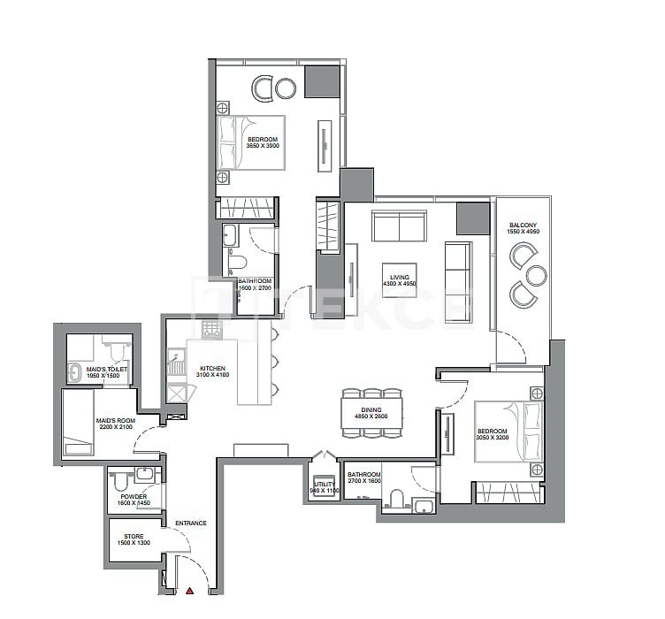 Апартаменты Над Аль-Шеба 1, ОАЭ, 105 м² - фото 13