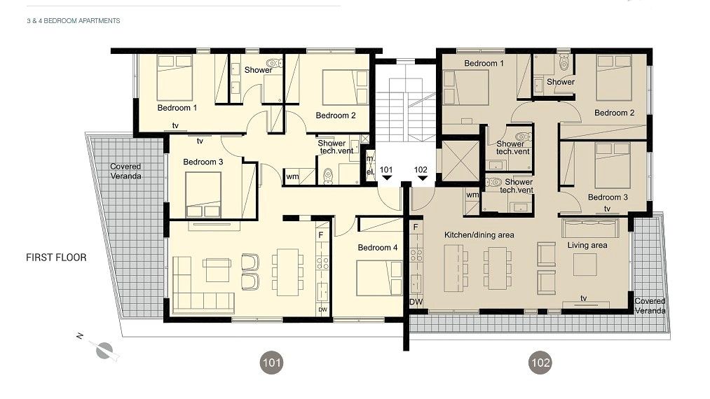 Апартаменты в Пафосе, Кипр, 137 м² - фото 16