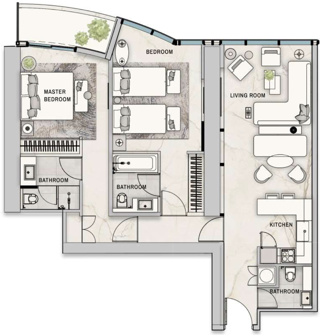 Квартира в Дубае, ОАЭ, 103 м² - фото 16