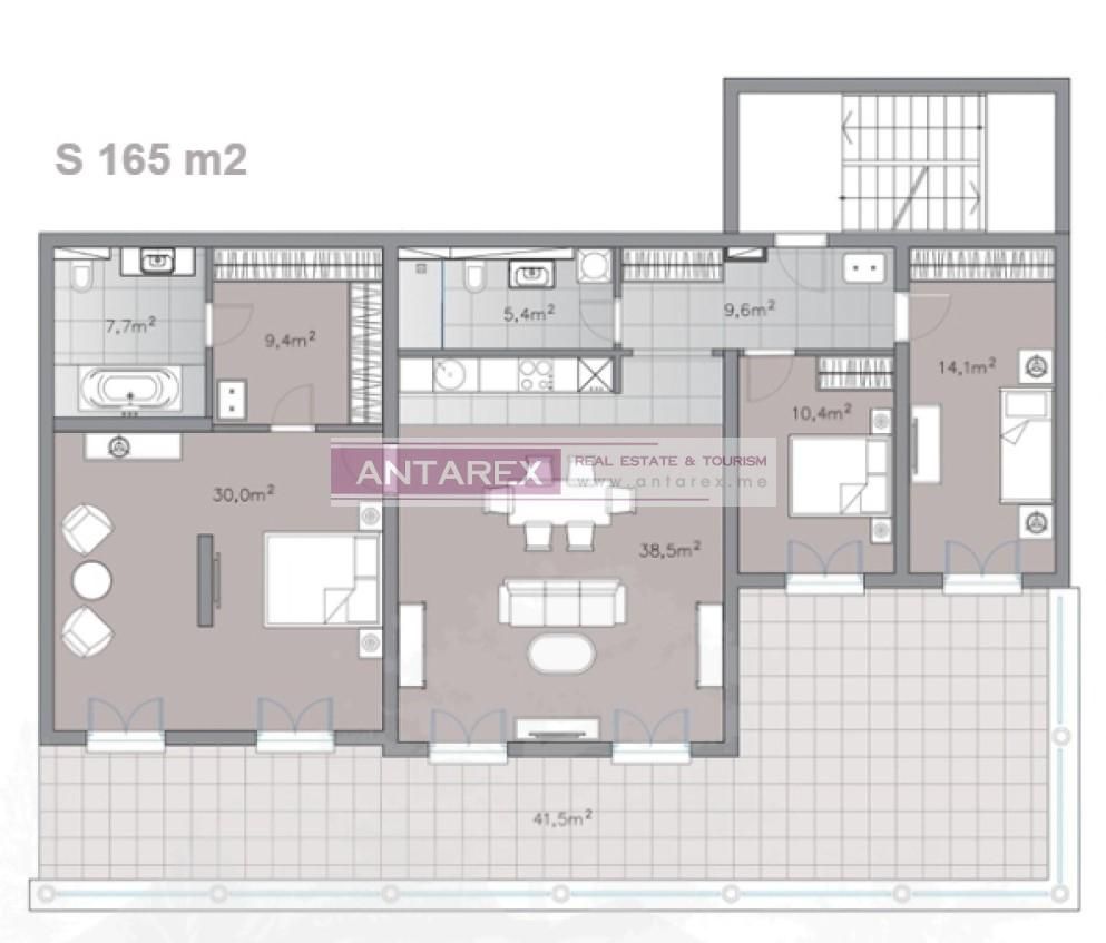 Апартаменты в Кумборе, Черногория, 165 м² - фото 17