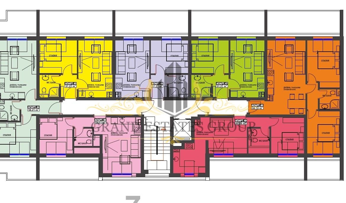 Апартаменты в Бургасе, Болгария, 51.52 м² - фото 7