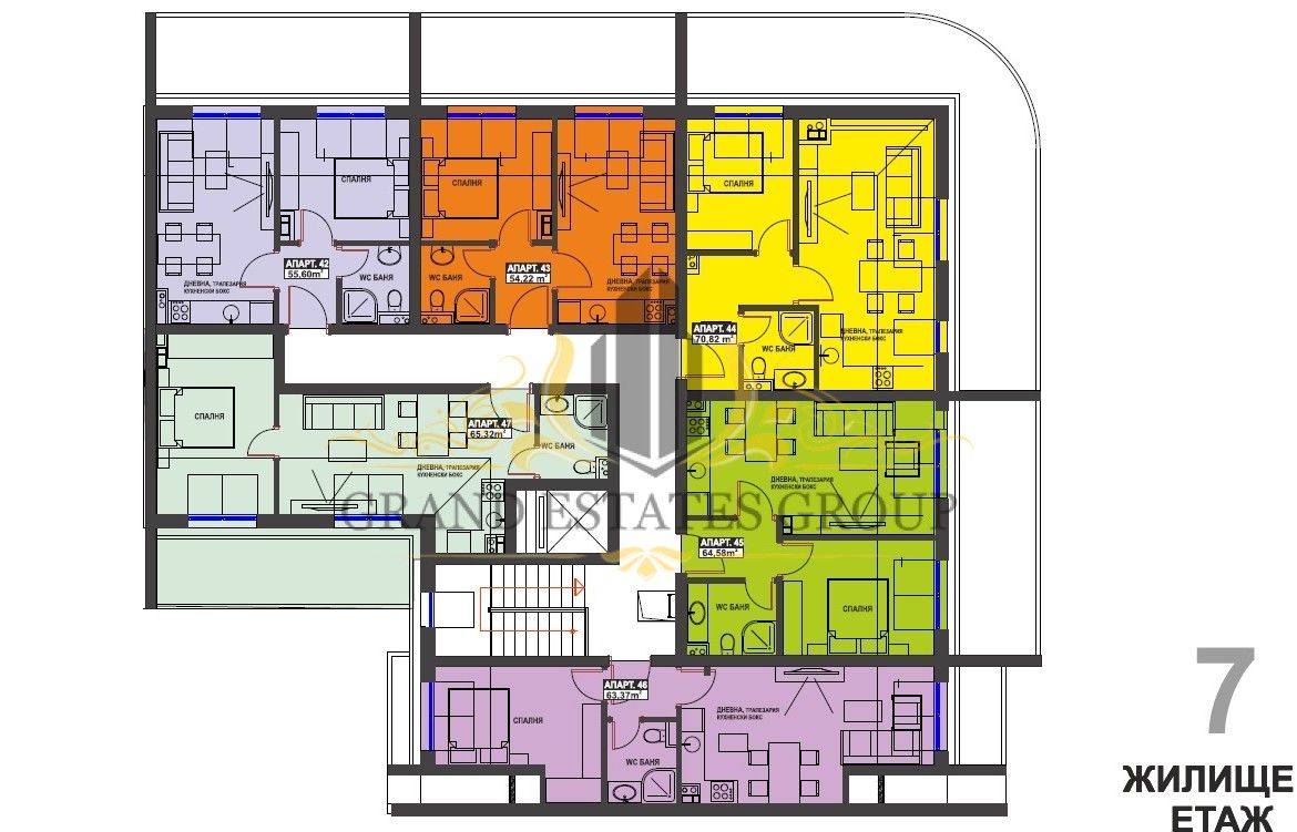 Апартаменты в Бургасе, Болгария, 51.52 м² - фото 8