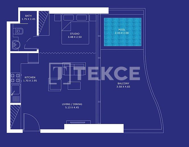 Апартаменты в Дубае, ОАЭ, 70 м² - фото 19