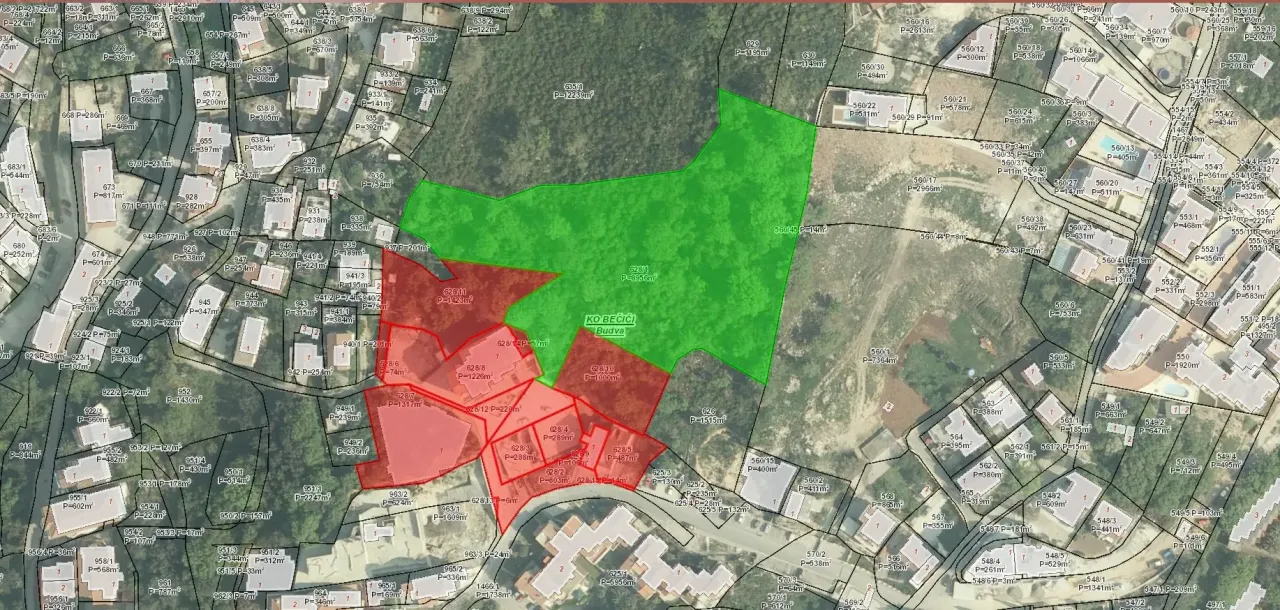 Земля в Будве, Черногория, 8 960 м² - фото 1