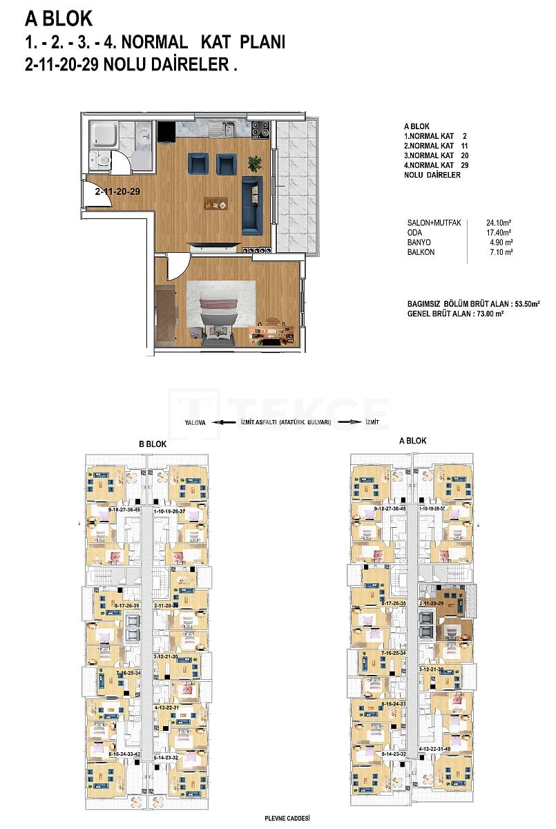 Апартаменты в Ялове, Турция, 69 м² - фото 17