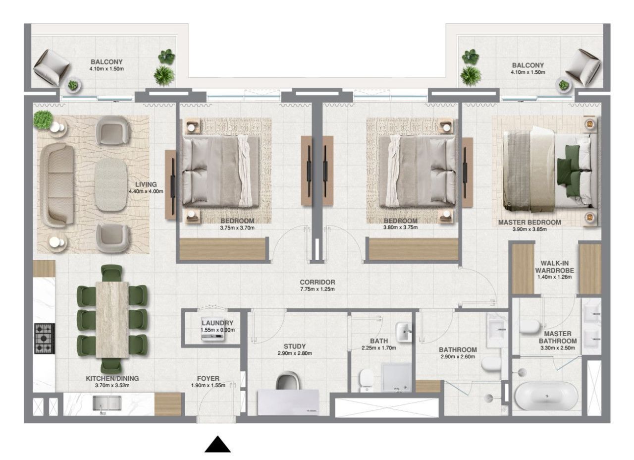 Квартира в Дубае, ОАЭ, 156 м² - фото 9