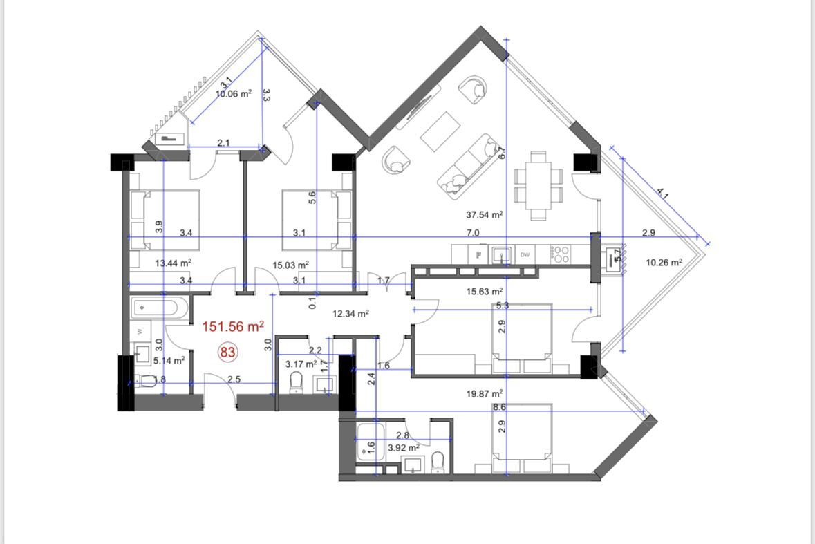 Квартира в Тбилиси, Грузия, 152.9 м² - фото 2