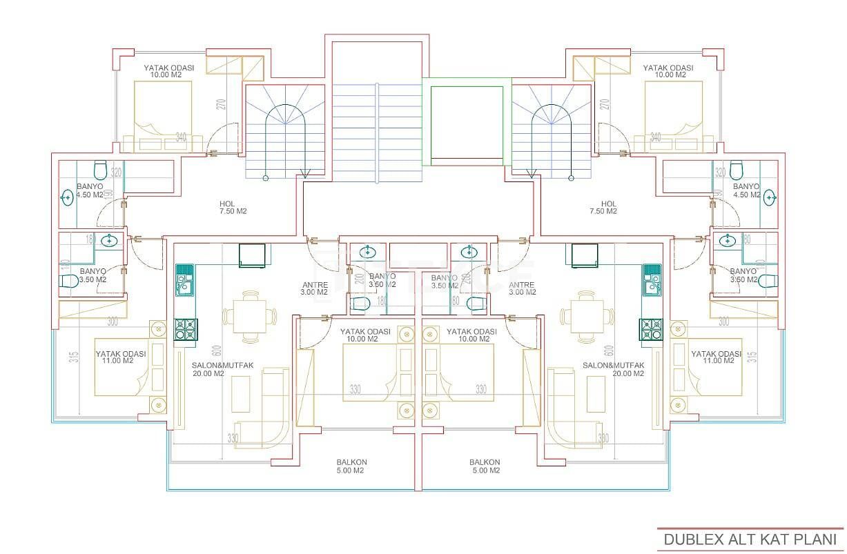 Апартаменты в Алании, Турция, 60 м² - фото 10