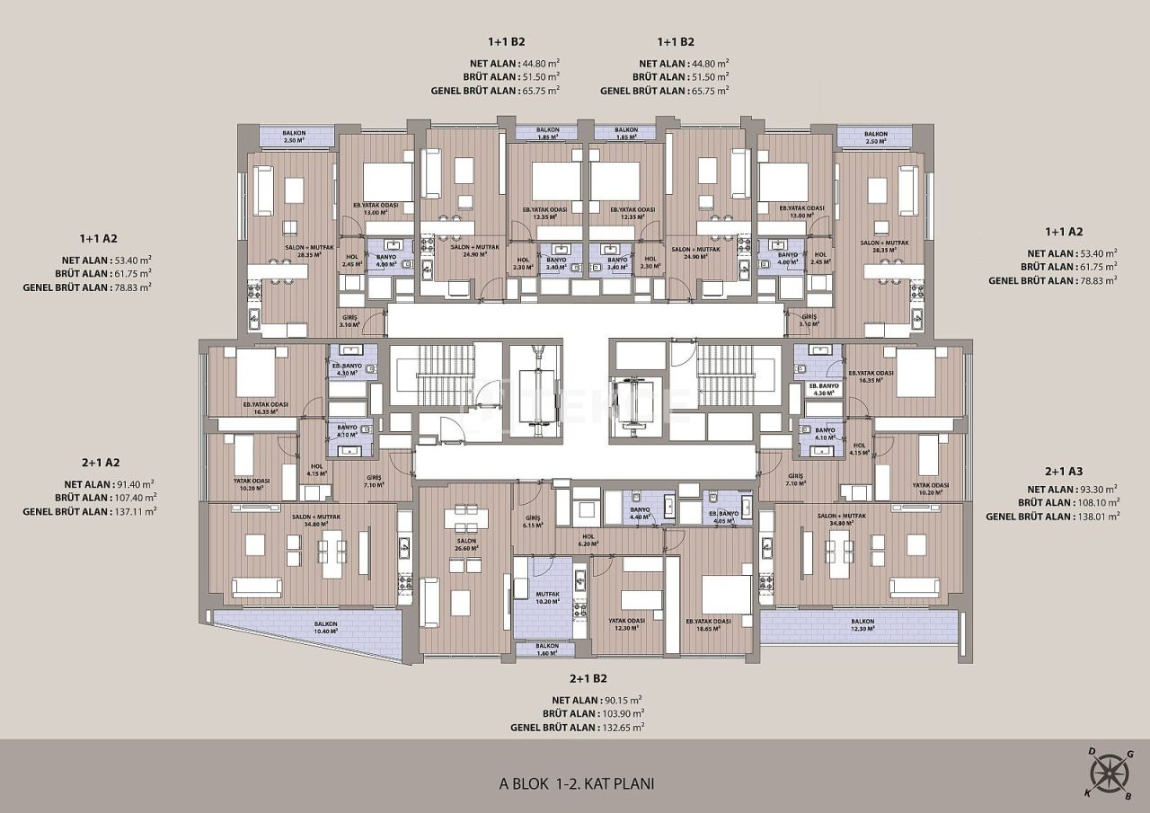 Апартаменты в Стамбуле, Турция, 62 м² - фото 14