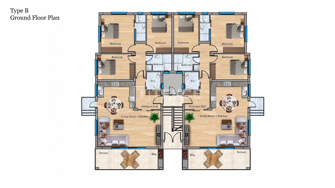 Апартаменты в Газимагусе, Кипр, 90 м² - фото 12