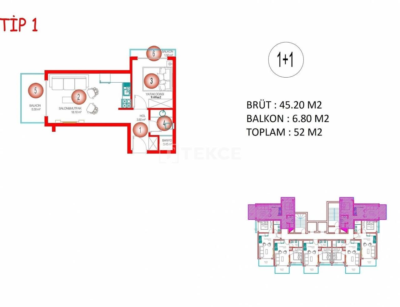Пентхаус в Алании, Турция, 120 м² - фото 13