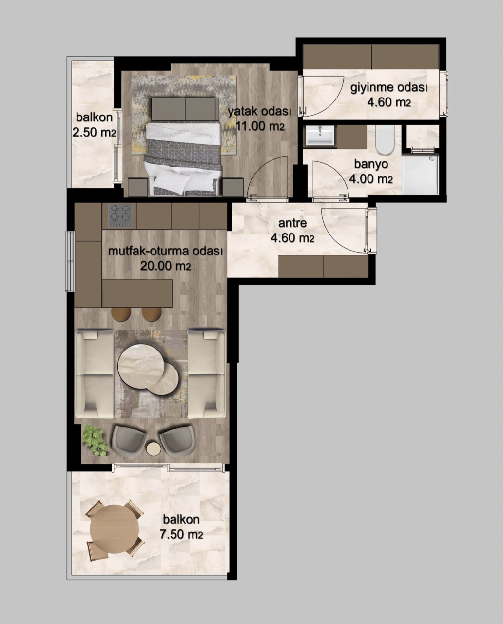 Квартира в Мерсине, Турция, 40 м² - фото 8