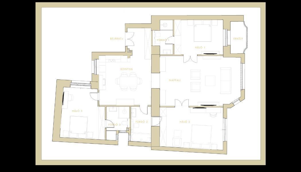 Квартира в Будапеште, Венгрия, 130 м² - фото 11