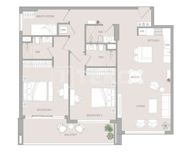 Апартаменты Дубайленд, ОАЭ, 125 м² - фото 16