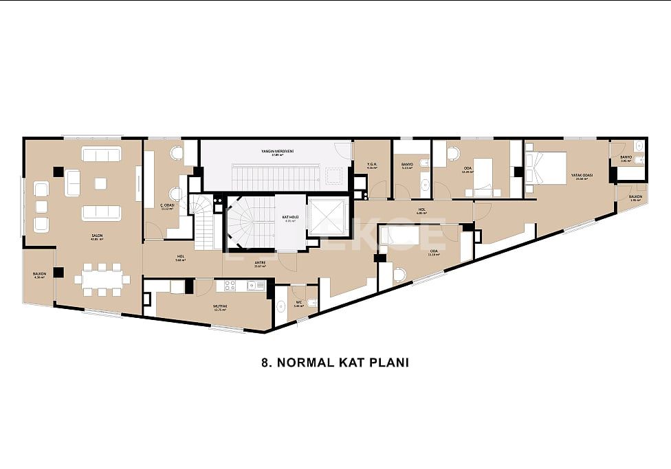 Апартаменты в Стамбуле, Турция, 125 м² - фото 2