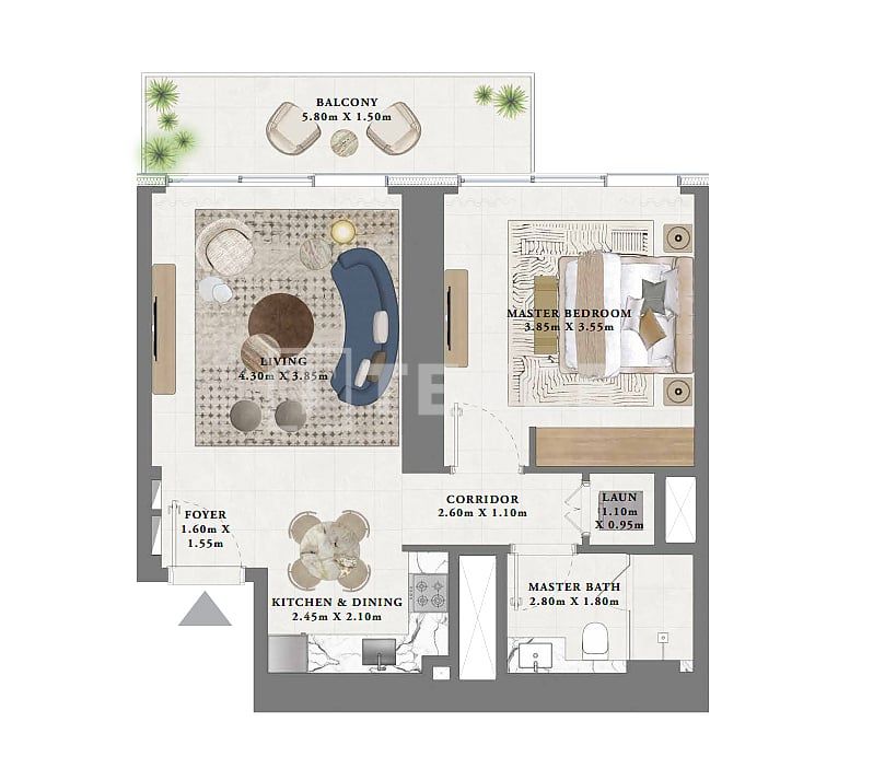 Апартаменты в Дубае, ОАЭ, 70 м² - фото 9
