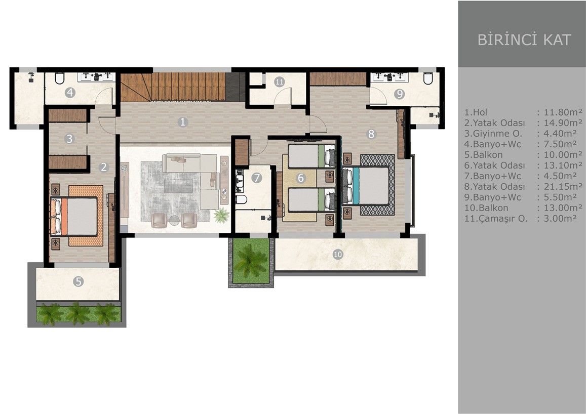 Вилла Алтынташ, Турция, 500 м² - фото 2