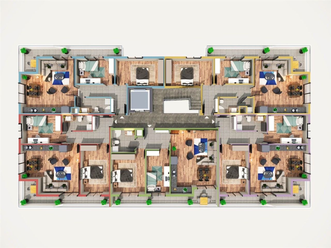 Квартира Центр, Турция, 65 м² - фото 3