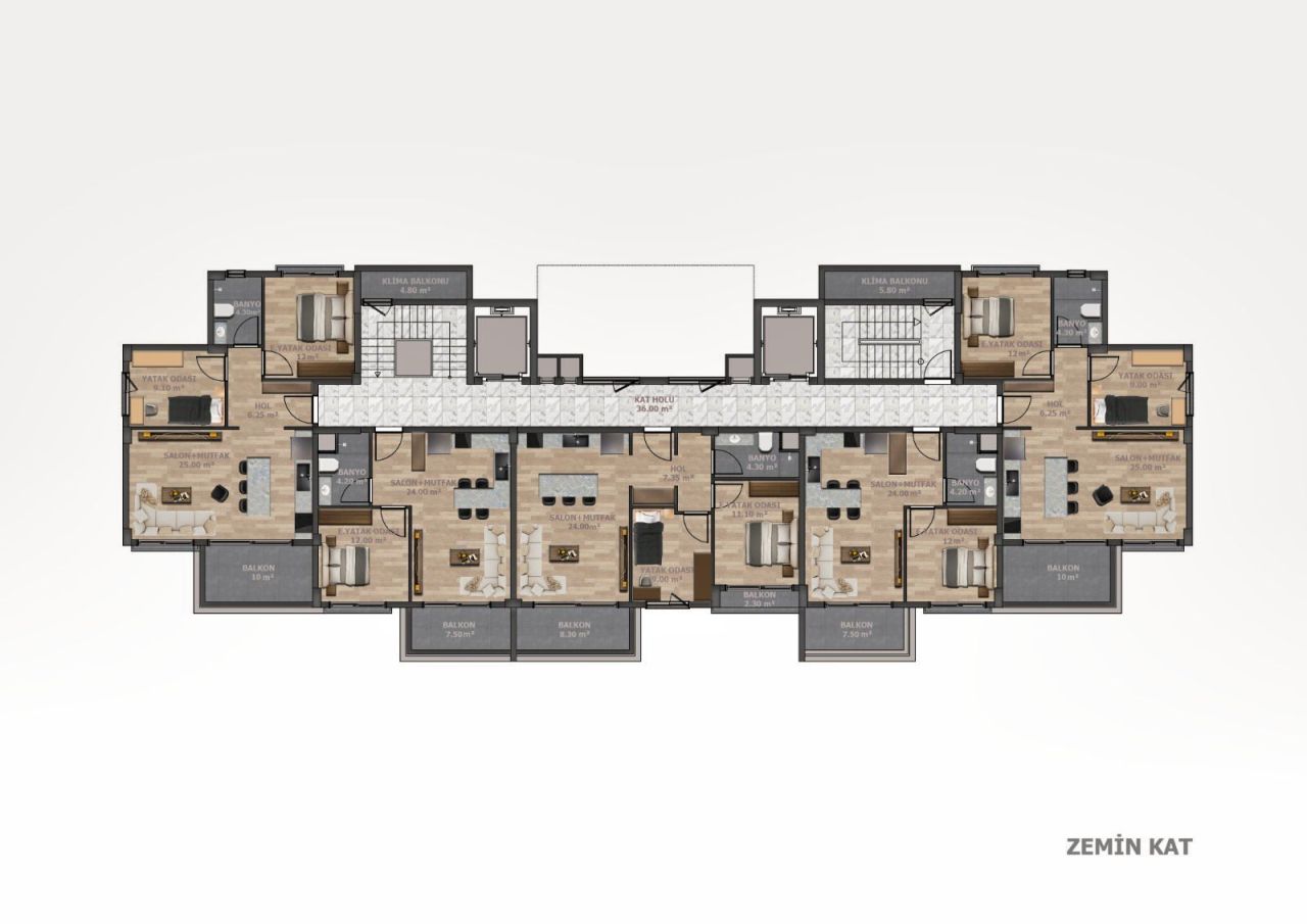Квартира Алтынташ, Турция, 67 м² - фото 3
