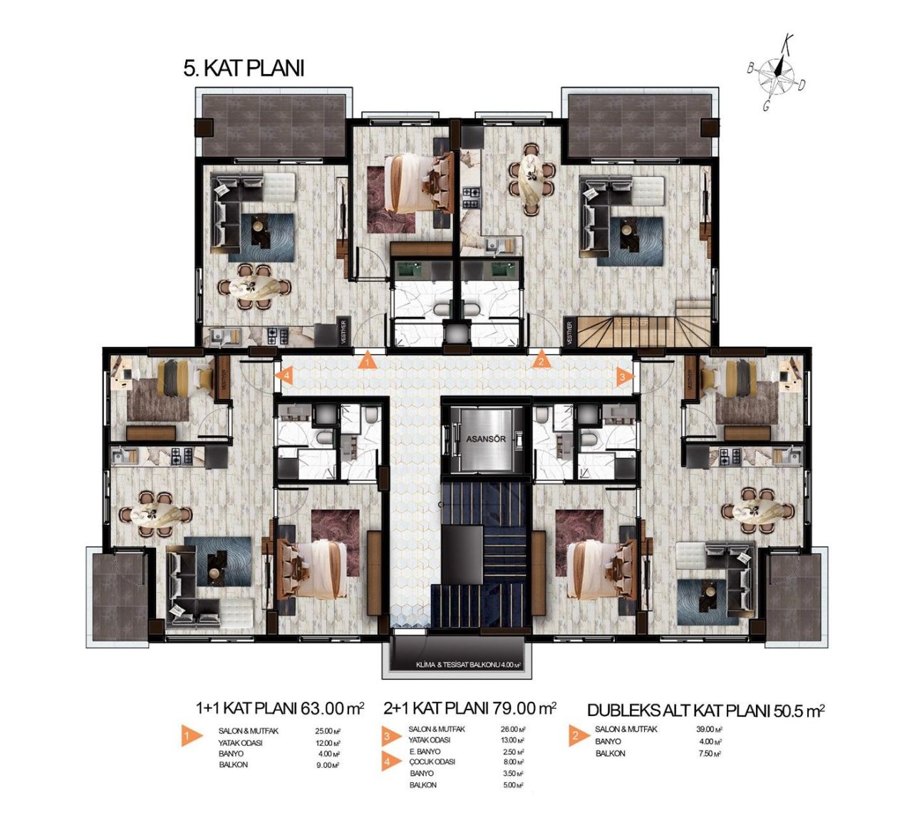 Квартира Алтынташ, Турция, 47 м² - фото 4