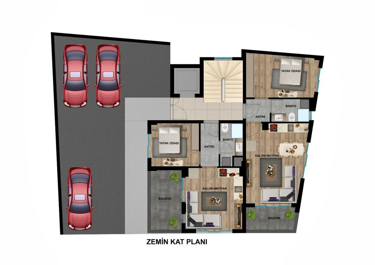 Квартира Центр, Турция, 68 м² - фото 4