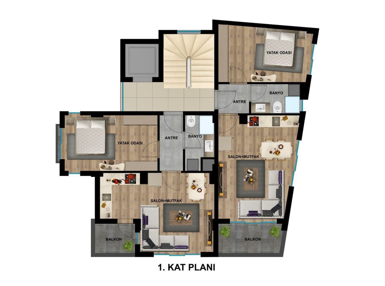 Квартира Центр, Турция, 68 м² - фото 5