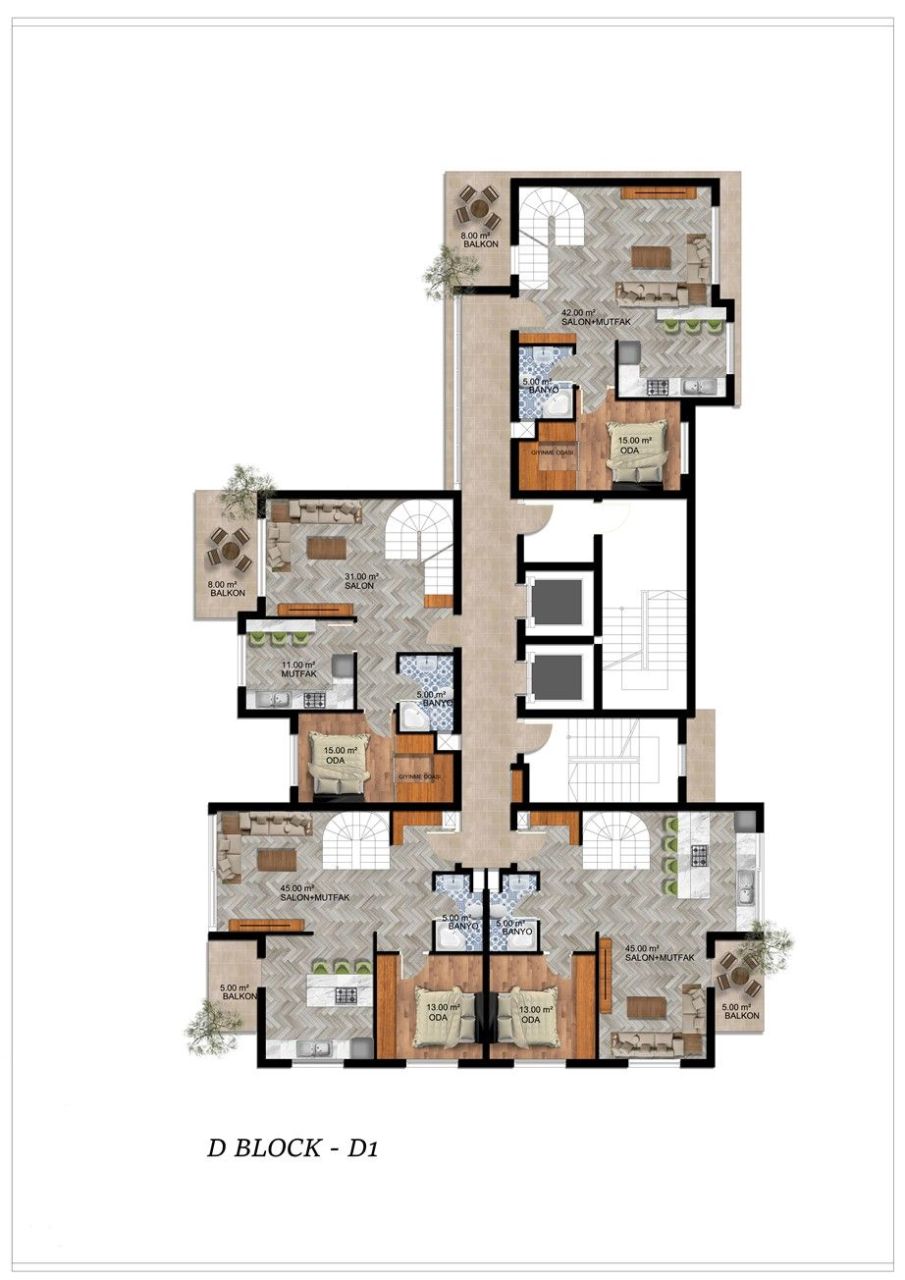 Квартира Алтынташ, Турция, 80 м² - фото 6