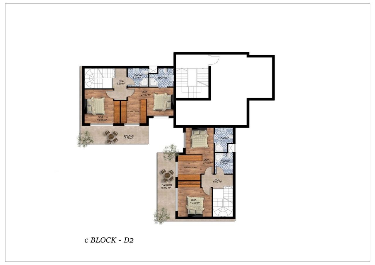 Квартира Алтынташ, Турция, 80 м² - фото 7