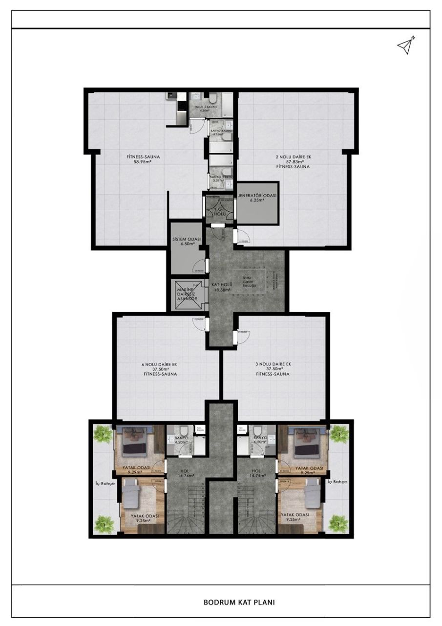 Квартира Алтынташ, Турция, 49 м² - фото 8