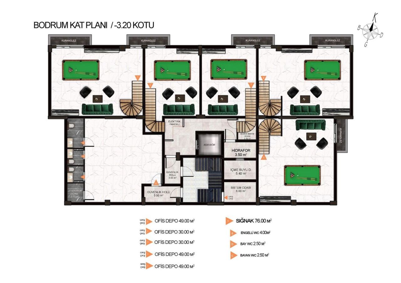 Квартира Алтынташ, Турция, 47 м² - фото 9